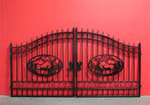 Greatbear Dual Swing Wrought Iron Gate for Driveway
