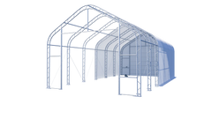 Gold Mountain Double Truss Peak Storage Shelter W20'xL40'xH16'