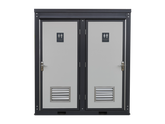 Portable Restroom with 2 Private Toilet Stalls
