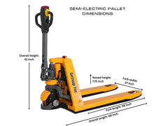 3300 lb Electric Pallet Truck – Compact Lithium-Ion Walkie