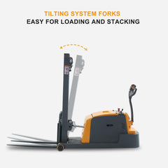 3300lbs Counterbalanced Electric Stacker