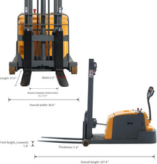 3300lbs Counterbalanced Electric Stacker
