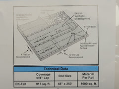 DK-Synthetic Roofing Underlayment 4'x250'