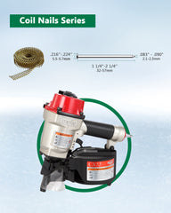 Meite CN55 15º 1-1/4" to 2-1/4" Industrial Coil Nailer