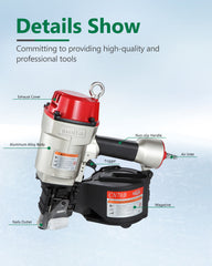 Meite CN70B 15º 1-3/4" to 2-3/4" Industrial Coil Nailer
