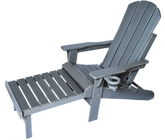 Folding Adirondack Chair with Ottoman