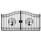 Greatbear Dual Swing Wrought Iron Gate with Pattern "Tree"