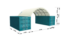 Gold Mountain Shipping Container Canopy Shelter 20'x20'