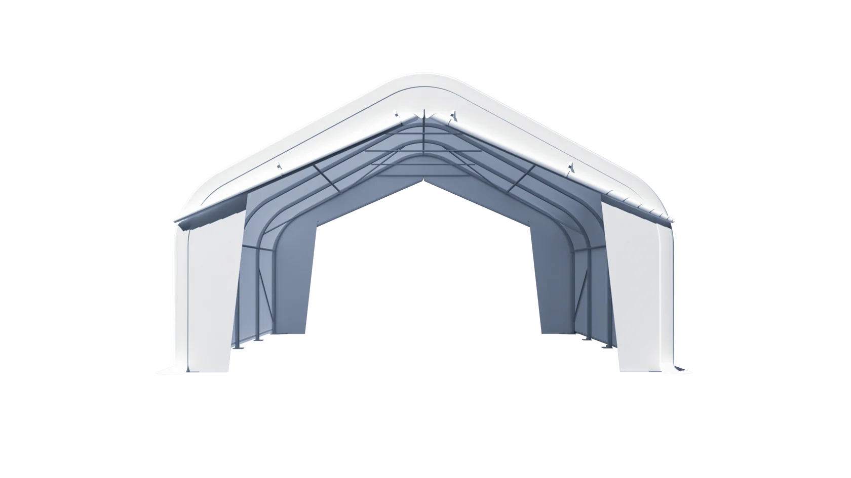 Gold Mountain Single Truss Round Storage Shelter W20'xL20'xH12' - 420g PVC 5ft Arch space