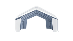 Gold Mountain Single Truss Round Storage Shelter W20'xL20'xH12' - 420g PVC 5ft Arch space