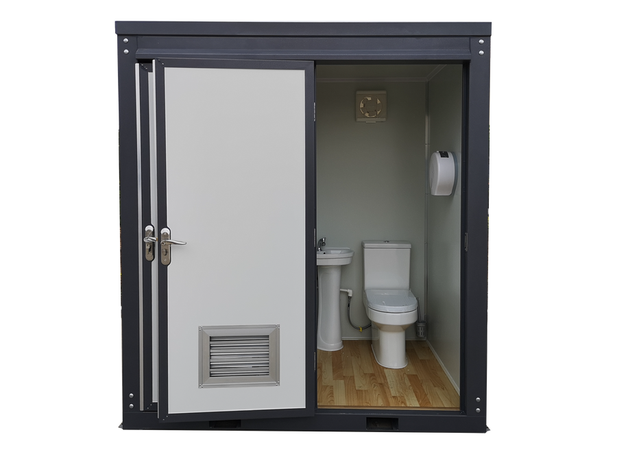 Portable Restroom with 2 Private Toilet Stalls