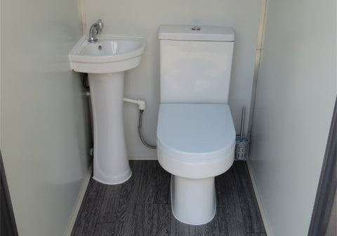 Portable Restroom with 2 Private Toilet Stalls