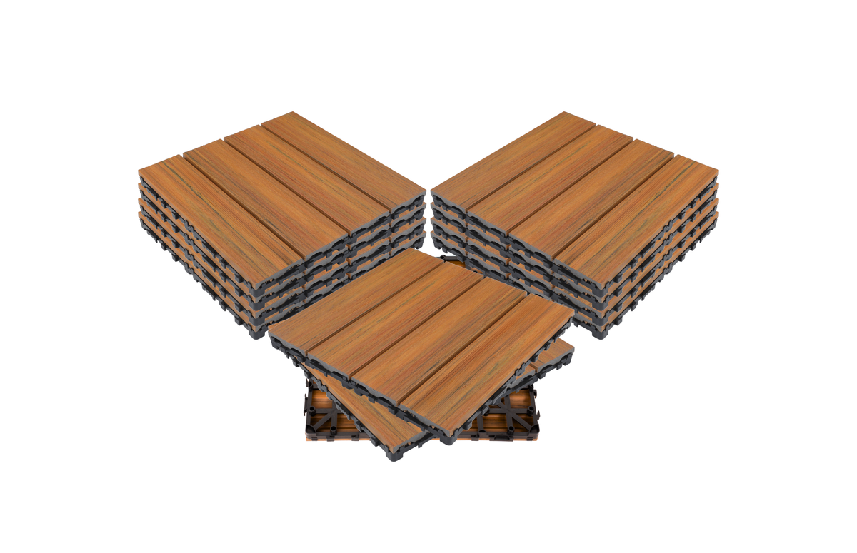 EcoCrafter Composite Wood Interlocking Floor Deck Tiles