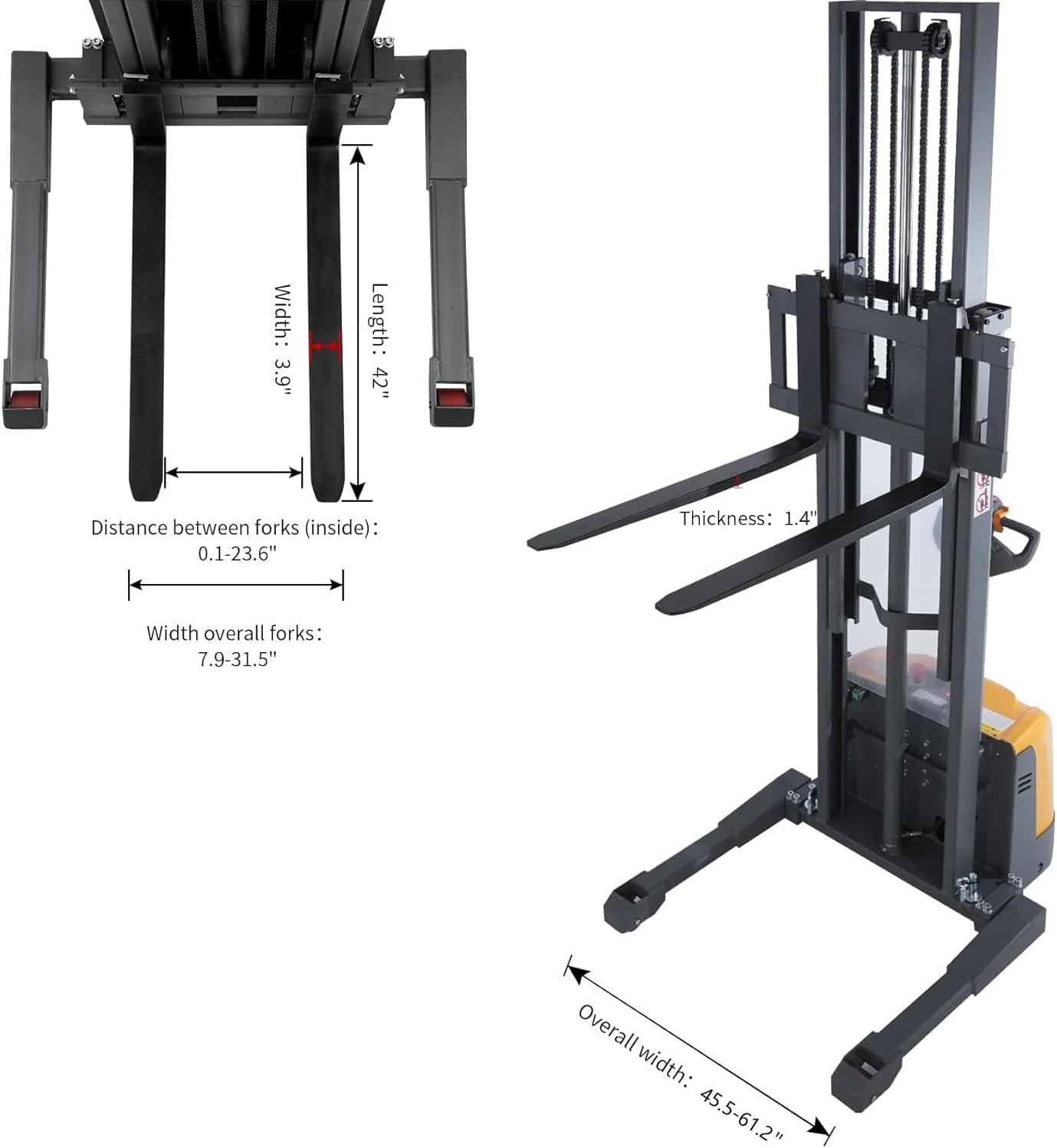 3300lbs Full Electric Stacker