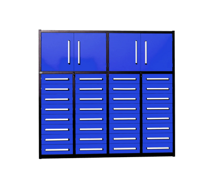 Steelman 7' Garage Cabinet (32 Drawers & 2 Cabinets)