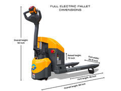 3300lbs Electric Pallet Truck - 65Ah Battery