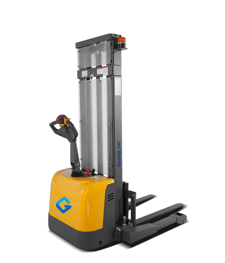 3300 lb Full Electric Pallet Stacker – 98 to 130 in