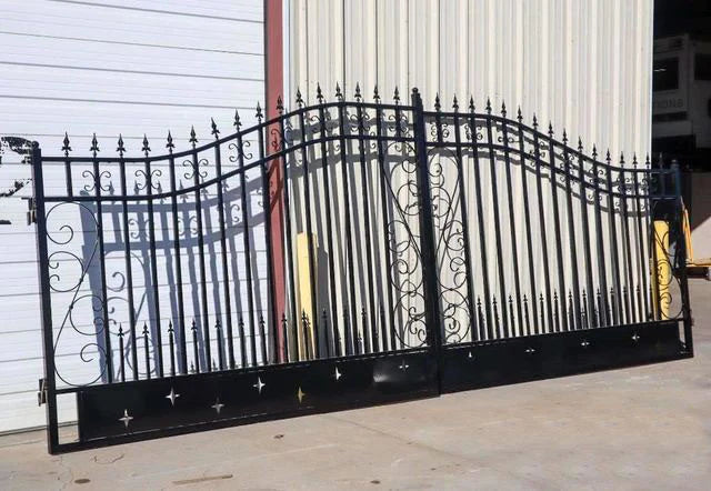 Greatbear Dual Swing Wrought Iron Fence and Driveway Gate, view 7