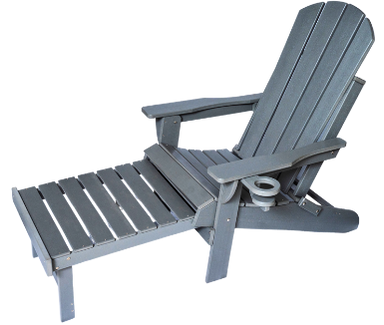 Folding Adirondack Chair with Ottoman