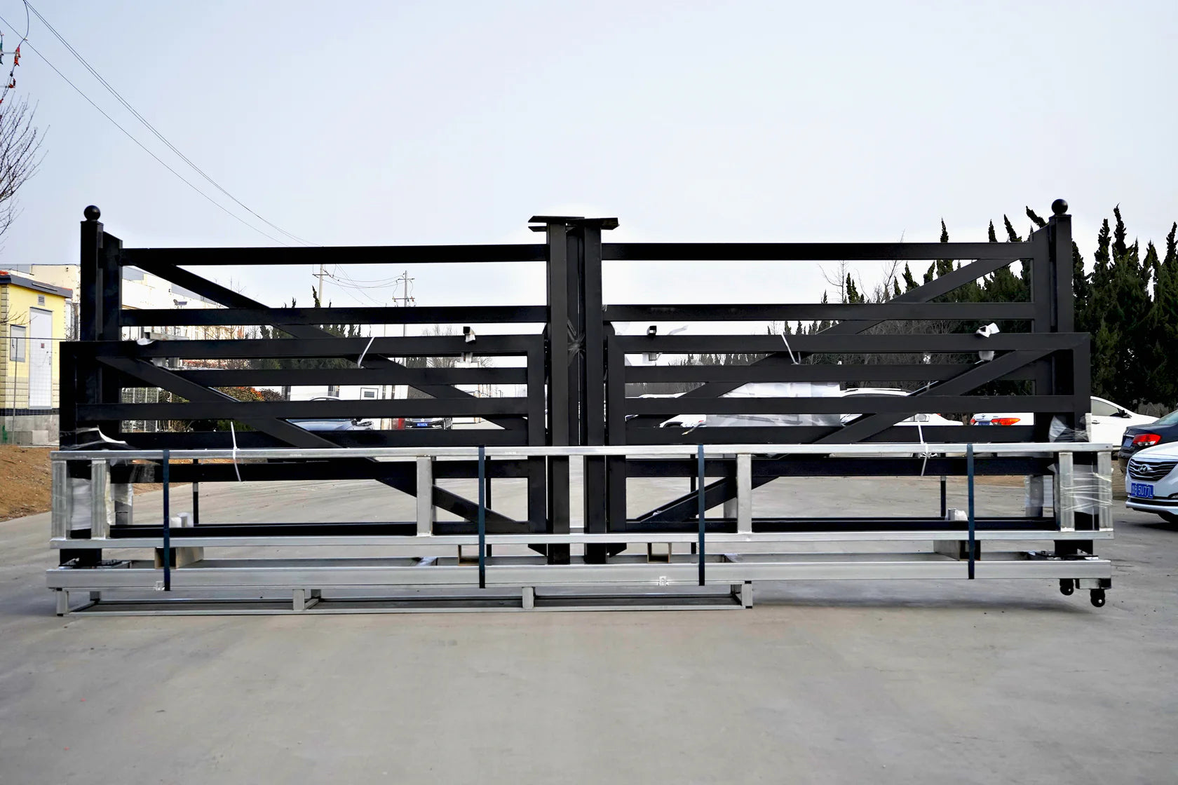 Greatbear 20' Farm Metal Driveway Gate TM18-NCB