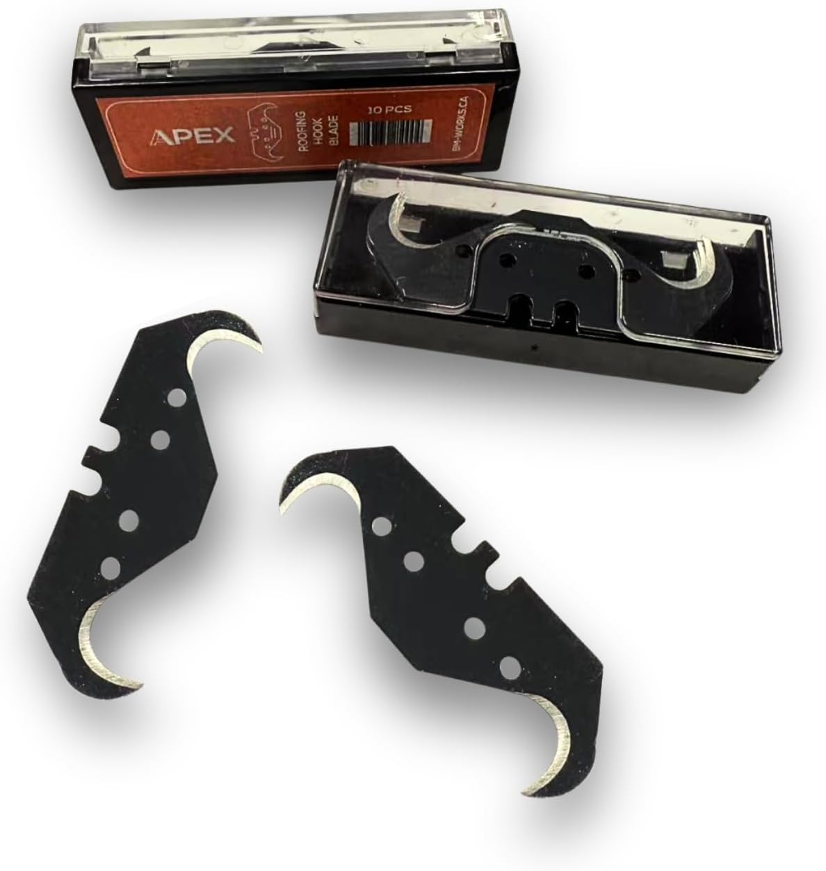 Apex Hook Blade - Replacement Hook Knife Blades – Dual-Curve Utility Blades for Roofing, Flooring, Carpet, and Sheet Materials