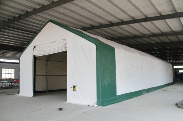 Gold Mountain Double Truss Peak Storage Shelter-W40'xL70'xH21'